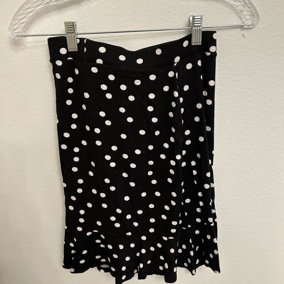 Polka Dot Wrap Mini Skirt - Picture 2 of 3